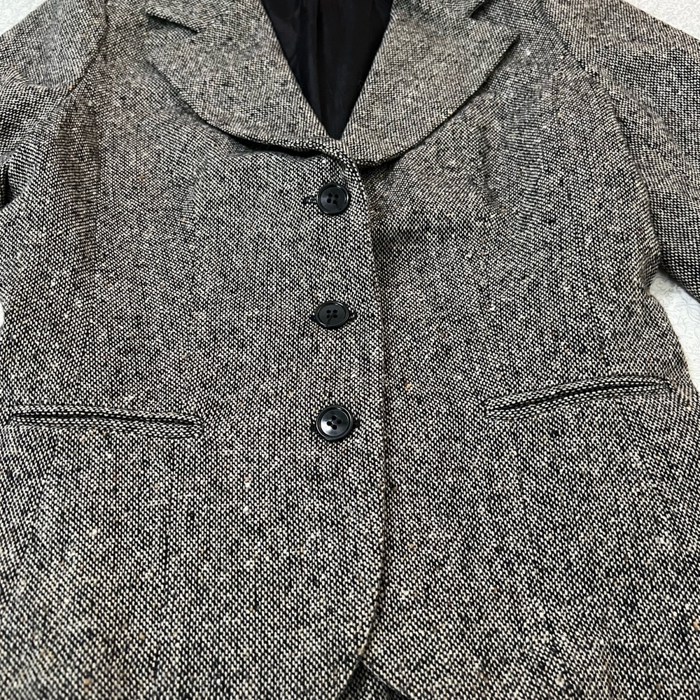 Vintage Trousers Up | Women's Gray Tweed Blazer | Sz 7-8 - Picture 2 of 8